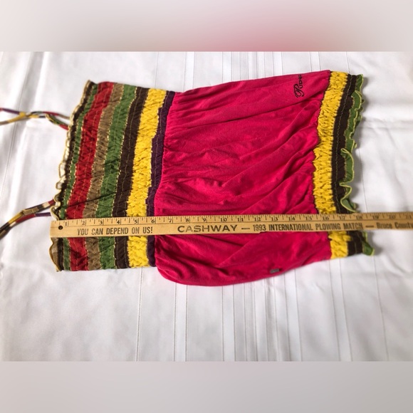 Vtg Y2K Pudding Jeans Ruffle Tank Top - Picture 8 of 13